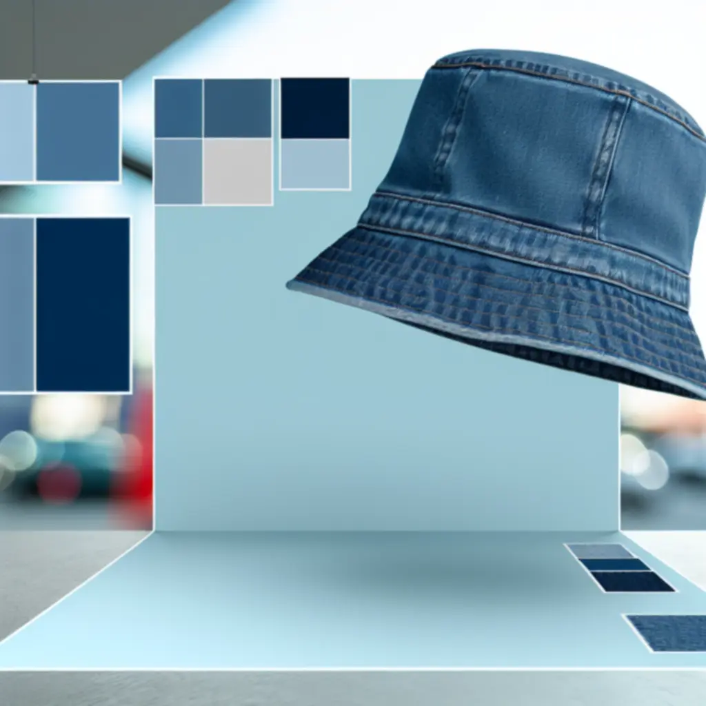 Denimowy bucket hat Denim Blue